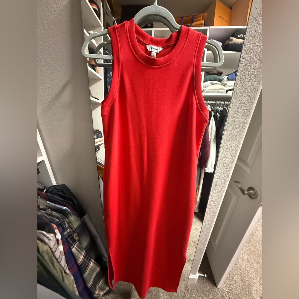 Spanx Airessentialls Red Sleeveless Dress